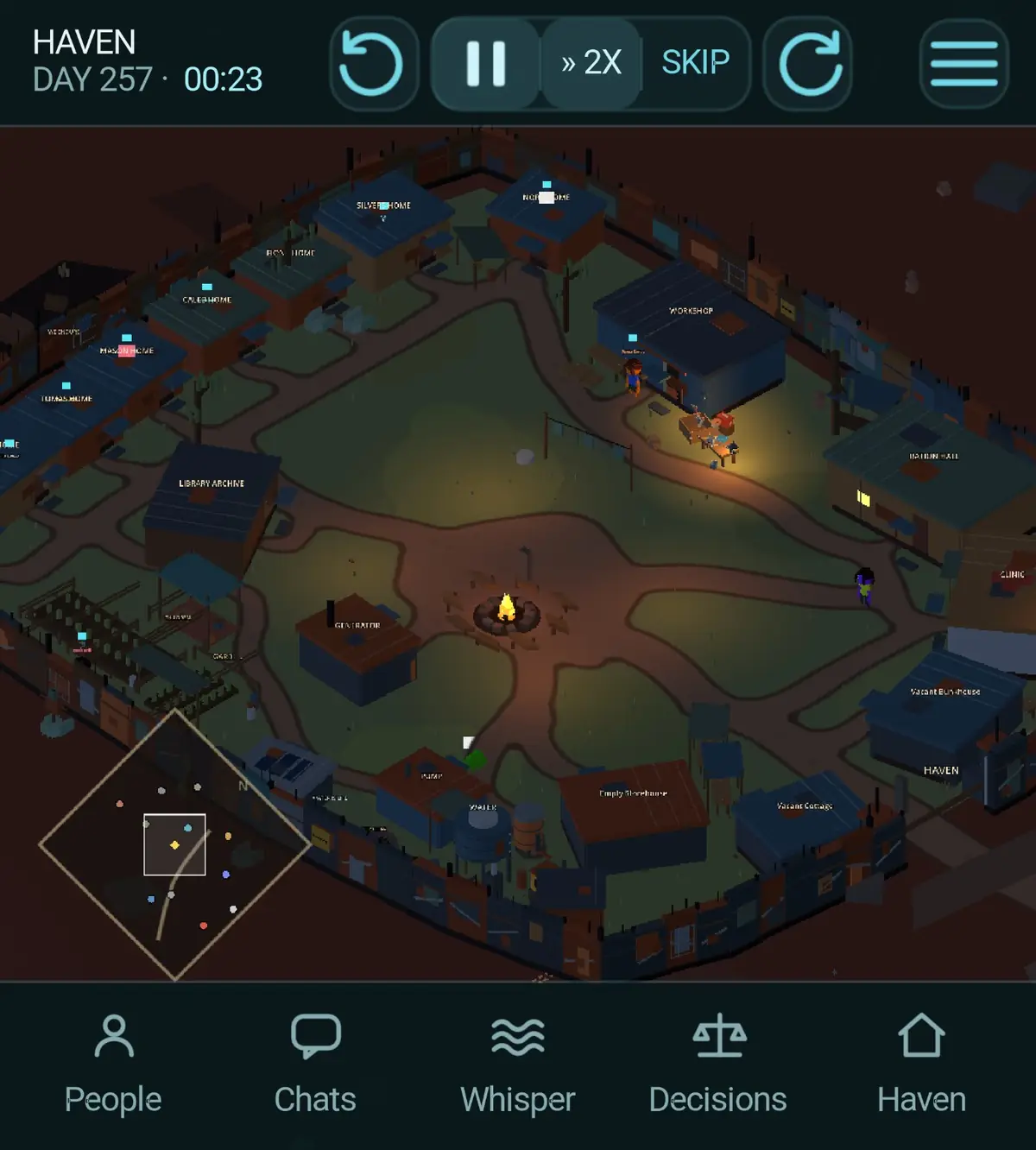 Black Box Eden settlement at night